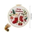 thumbnail image 3 of Eespoir Christmas Embroidery Handmade, DIY Material Kit, Christmas Elementals Craft, For Scene Home Decoration Holiday Gifts(C), 3 of 6