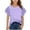 Purple, variant on Girls T Shirts, Comfy Casual Cut-out sleeves Breathable Summer Tops Pink Size 7-8 T