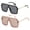 Black, Beige, variant on OWL Oversized Sunglasses for Women Men UV400 Lens Flat Mirror Top Rimless Eyewear