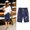 Navy, variant on Amzcrzy Shorts Women Summer Shorts for Women Printed Women’s Elastic Waist For Casual with Casual Pockets Half Shorts Pants Womens Shorts