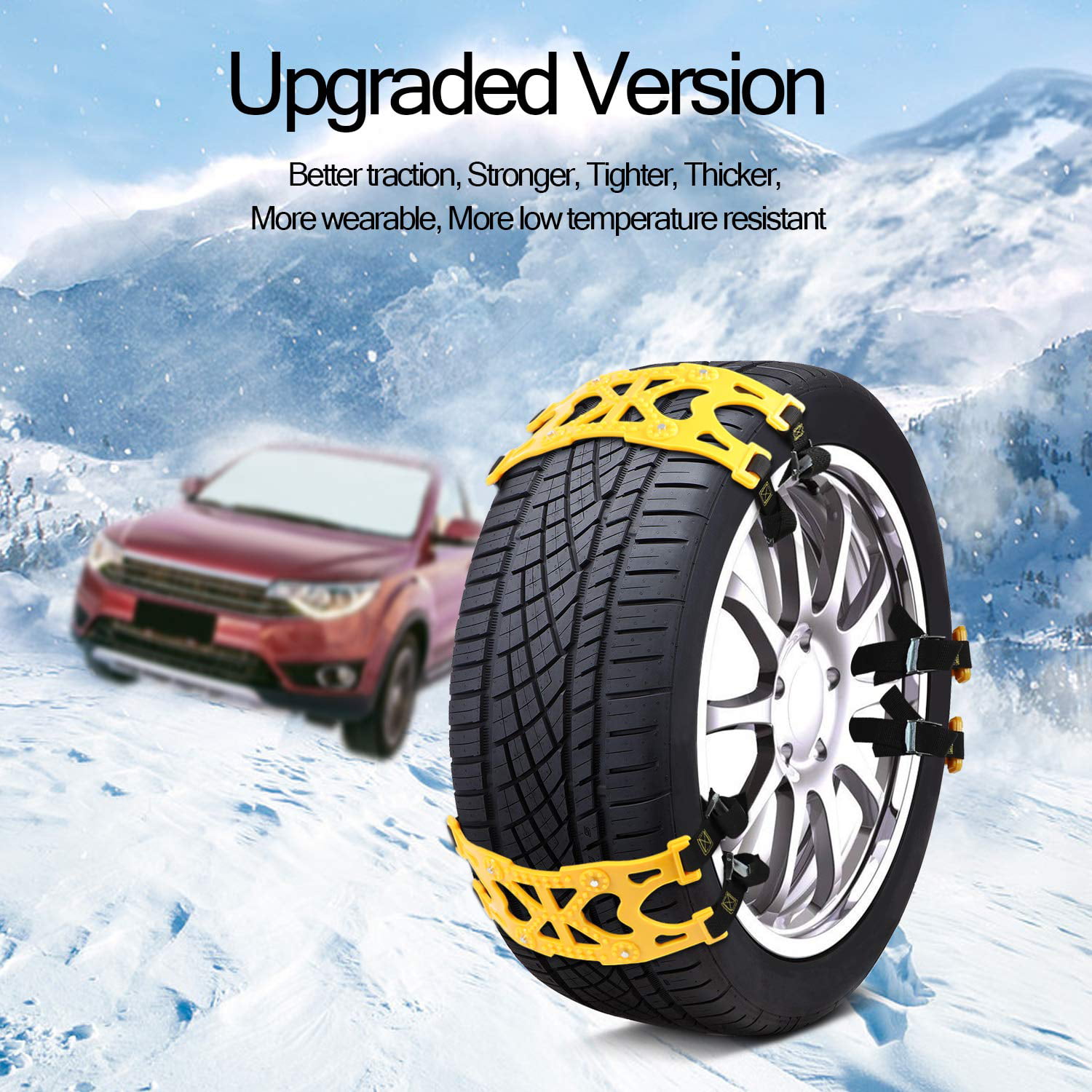 Countia Durable Non-Slip Car Anti-Skid Tire Belt Tire Snow Chains Car Accessories Tire Chains 