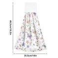 thumbnail image 2 of Haosy 2 Pack Kitchen Wash Cloths with Hanging Loops Absorbent Absorbent Quick Drying Hand Towels, Butterflies and Flowers, 2 of 7