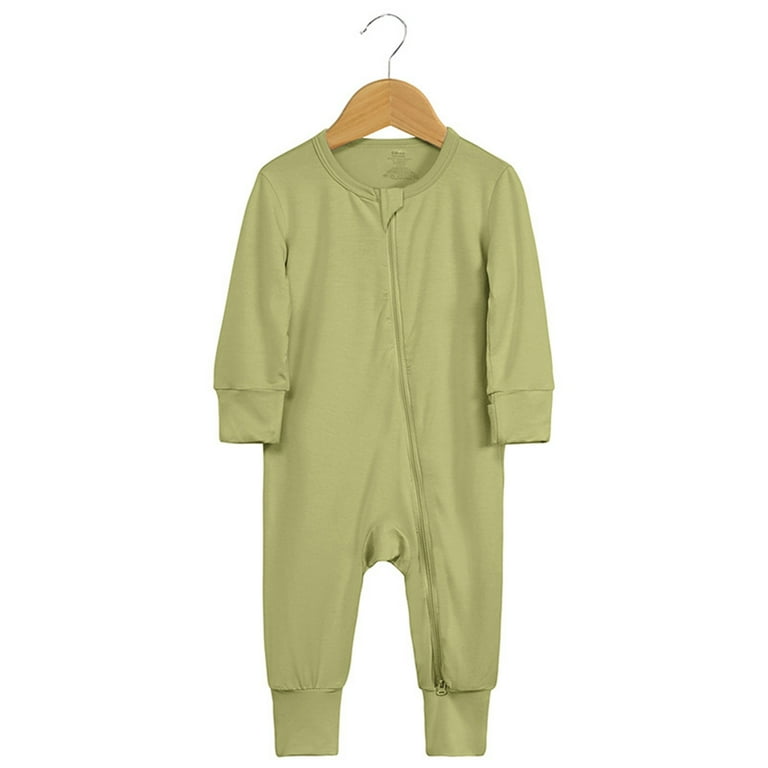 Baby Cotton Rompers Footless Pajamas Zipper Long Sleeve Sleeper Jumpsuit Warm Baby Clothes 12 Month Easter Outfit Boy Walmart