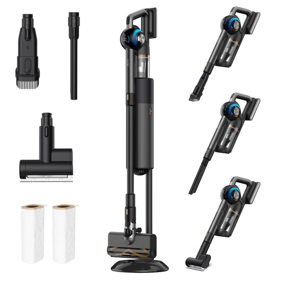 V700 Station Cordless Vacuum Cleaner with Auto-Empty System, HEPA Filter, 215AW Suction, Dual LED Illumination, Anti-Tangle, 55-Min Runtime, Smart Stick Vacuum for Hard Floor, Carpet & Pet Hair