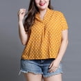 thumbnail image 3 of Camisetas de lunares Yinane talla grande sueltas para mujer L-3XL, 3 of 8