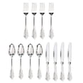 thumbnail image 3 of Transemion Plastic Forks Spoons Knifes Silverware Decor Party Silver 18.5cm 1Set, 3 of 6