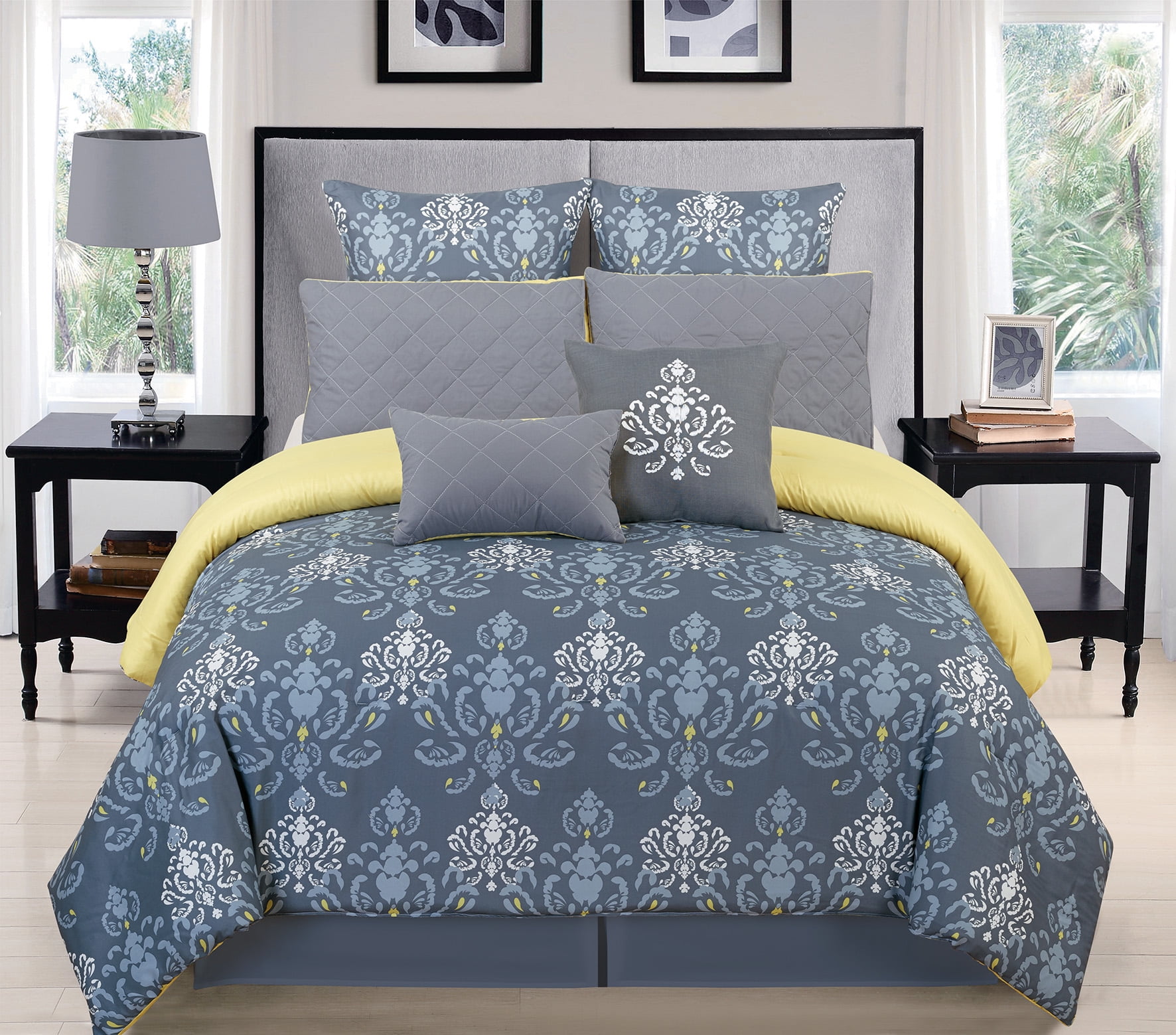 Lucienda 8 Piece Set Oversize/Over Filled Queen Comforter Set