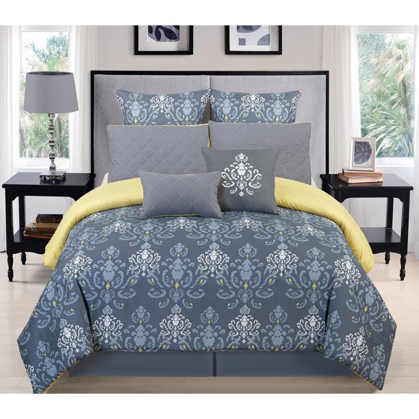 Lucienda 8 Piece Set Oversize/Over Filled Queen Comforter Set Walmart