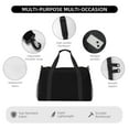 thumbnail image 4 of Disketp Black Bolsa de Viaje Tipo Duffle, Bolso de Mano para Fin de Semana para Mujer, Bolsa de Gimnasio Ligera para Hombre, Esencial para Viajes, 4 of 7