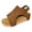 Brown, variant on Womens Suede Platform Wedge Sandals Ankle Strap Low Wedges Shoes Slingback Casual Cork Walking Sandal with Hook and Loops Brown Size 6