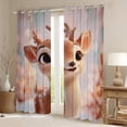 thumbnail image 2 of Castle Fairy Cute Deer Curtains Pack of 2 (42x84 Each) for Teenagers,Cartoon Jungle Animal Curtains Blackout,Kawaii Woodland Wildlife Bedroom Curtains,Breathable Home Decor, 2 of 6