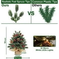 thumbnail image 6 of 18 Inch Tabletop Christmas Tree with 30 Lights Battery Operated Red Berry Pinecone Realistic-Feel PE Artificial Mini Small Xmas Tree Christmas Decorations Table Home Indoor, 6 of 7