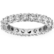 Pompeii3 2.70Ct Lab Grown Diamond Eternity Women's Wedding Ring 14k White Gold Size 7