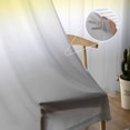 thumbnail image 5 of Yellow White Grey Ombre Semi Sheer Curtains 84 Inch Length 2 Panels Set, Modern Abstract Aesthetics Sheer Kitchen Curtain Privacy Voile Window Curtain for Living Room Bedroom Rod Pocket Drapes, 5 of 7
