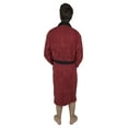 thumbnail image 5 of Men?s 100% Terry Cotton Bathrobe Toweling Gown Robe Two tone Maroon Large, 5 of 7