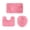 Pink, variant on Bathroom Rug Set 3 Piece, Soft Absorbent Bath Mats and U-Shaped Contour Toilet Rug, Absorbent And Non, Wool Carpet.