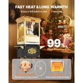 thumbnail image 3 of 16oz Upgraded Commercial Popcorn Machine with Cart, Large Popcorn Machine Makes Up to 80 Cups, Movie Theater Pop Corn Machine with Easy-Rolling wheels & Stainless-Steel Kettle, Black&Gold, 3 of 9