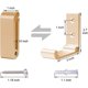 thumbnail image 3 of Ganchos de pared plegables, soporte para casco montado en la pared de 4 piezas, ganchos invisibles para abrigos, gancho de pared de aluminio, con tornillos, gancho para chaqueta de toalla (dorado), 3 of 5