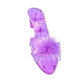 thumbnail image 4 of JWQFBC Princess Shoes Fancy Dress Multifunctional Beautiful Heels Slip on Shoe for Kids Purple, 4 of 9
