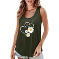 thumbnail image 1 of WZXFASHION Femmes 2025 Populaire Col Rond Manches Courtes Imprimé 2D Décontracté Ample et Polyvalent Gilet Bretelles Soldes Aujourd'hui Liquidation Débardeurs et Camisoles pour Femmes, 1 of 7