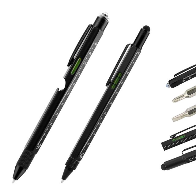 Multiherramienta Con Luz Led, Pantalla Táctil, Lápiz Óptico, Nivel De Regla, Abrebotellas, Destornillador, Bolígrafo, Regalos De Navidad Para Hombres, Marido, Papá 2 Bolígrafos Eigraketly HA039306-00