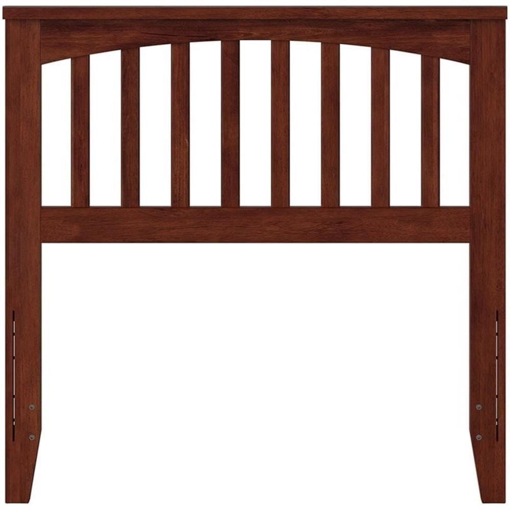Leo & Lacey Contemporary Twin Wood Headboard in Walnut Finish