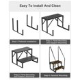 RV Stair RV Step with 2 Handrail Steel Hot Tub Mobile Steps Spa Ladder