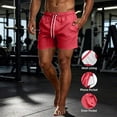 thumbnail image 2 of JTSRKL Mens Quick Dry Mesh Liner Shorts Drawstring Gym Side Pockets Breathable Short Pants Lightweight Summer Workout Training Sport Bottoms, 2 of 8