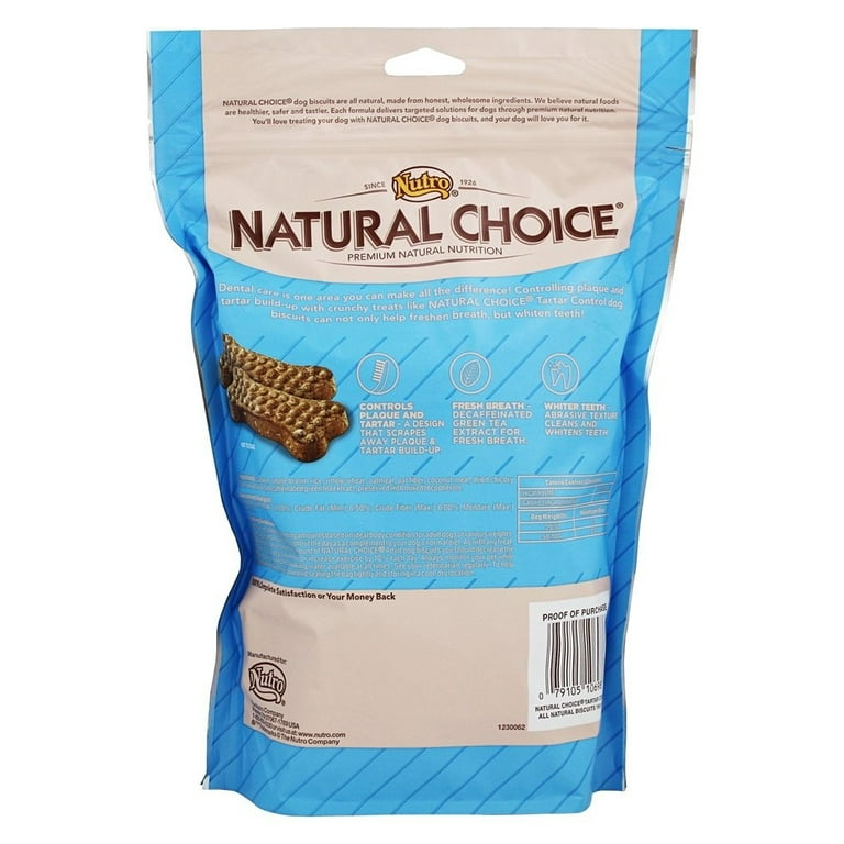 Nutro Natural Choice Adult Tartar Control Dog Biscuits Chicken Whole Brown Rice Recipe 16 Ounces