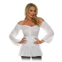 Underwraps White Renaissance Woman's Costume Shirt | X-Large Female
