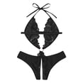 thumbnail image 1 of Sous-vêtements Intimes Femme Dentelle Col en V Profond Justaucorps une-Pièce, 1 of 6