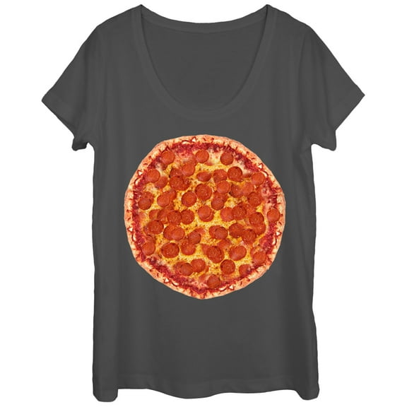Women's Lost Gods Pizza is Everything  Scoop Neck Charcoal Medium