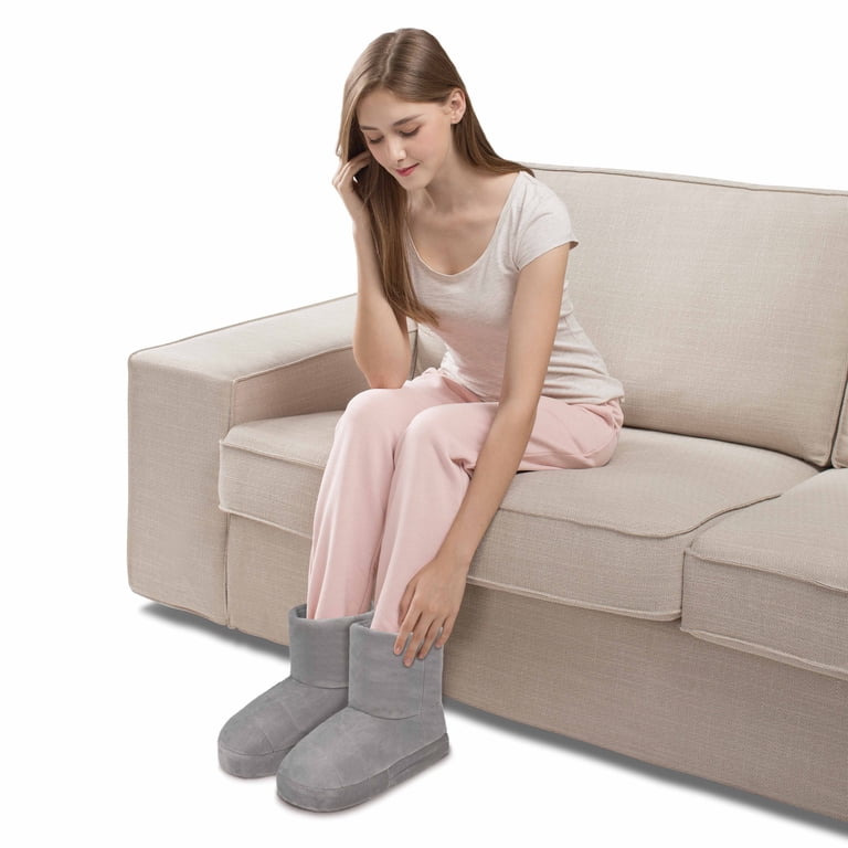 Health Touch Massaging Booties with Memory Foam, Foot Massager