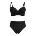 thumbnail image 4 of Ticikt High Waist Bikini Sporty Two Piece Swimwear Tankini Top with Bottom Swimsuit for Swimming Beach, 4 of 4