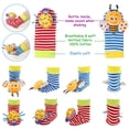thumbnail image 4 of Wrist Rattle Foot Finder Socks Set for Baby Arm Hand Rattle Feet Leg Ankle Socks Newborn Soft Sensory Toys Baby Socks Newborn Rattles Toys Easter Gifts 0-3 6-12 Months Infant Girl Boy, 4 of 10