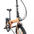 thumbnail image 6 of ZiZZO Forte 8-Speed 20" Wheel, Aluminum Folding Road Bicycle for All Genders, Coral, 6 of 9