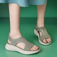 thumbnail image 2 of Gubotare Women Walking Sandals Arch Support Orthotic Comfortable Plantar Non-slip Casual Open Toe Sport Sandals for Athletic Summer Beach (Green,Size 10), 2 of 9