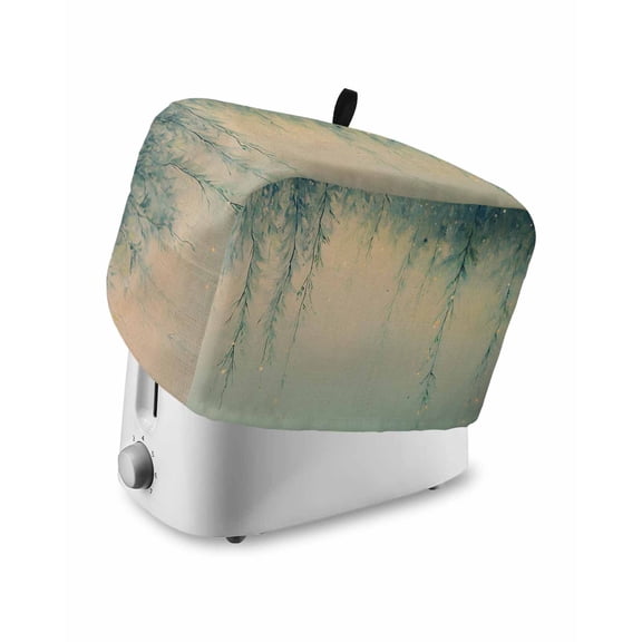 Fsddascl Vintage Leaves Small Toaster Cover 2 Slice, Kitchen Appliance Covers, Farmhouse Spring Pastoral Botanical Leaf Toaster Oven Cover with Loop, Bread Machine Cover Polyester Dust Cover
