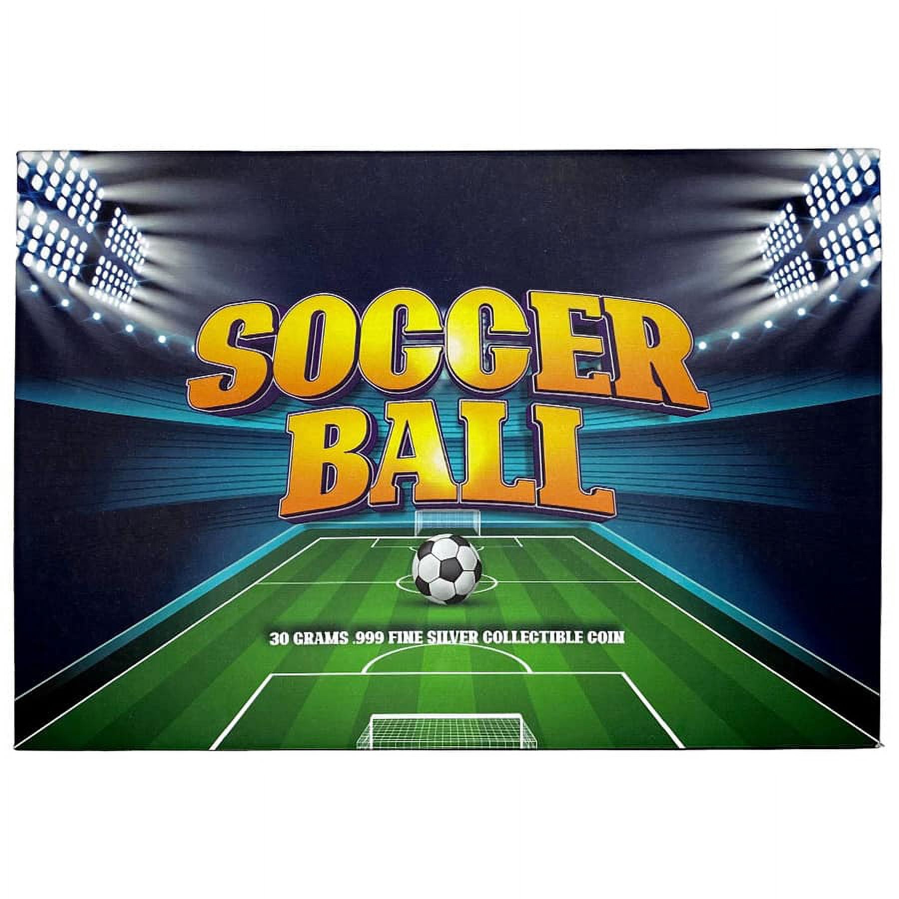 2022 Chad 30 Gram Silver Country Flags Soccer Ball Spherical Coin .999 Fine (w/Box)