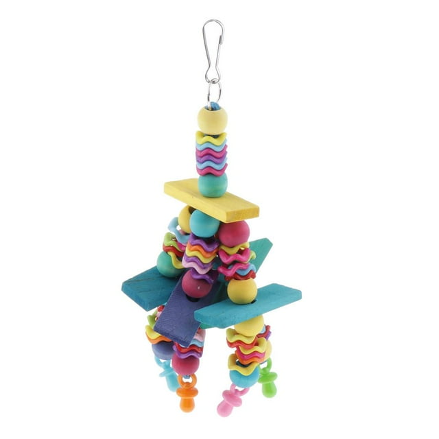 Juguete Masticable Multicolor Mascota Jaula de Pájaros Columpio Jugar Juguete Decoración Color Aleatorio Zulema Juguetes para jaulas de loros