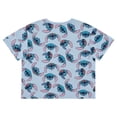 thumbnail image 5 of Disney Women's Lilo and Stitch Shirt, Graphic Cartoon Printed Stitch Crop Top Shirt Blue - XL, 5 of 5
