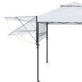 thumbnail image 4 of Yaheetech 10x17ft 2-tiered Pop-up Gazebo Canopy with Tilt Angle-adjustable Double Awnings, White, 4 of 7