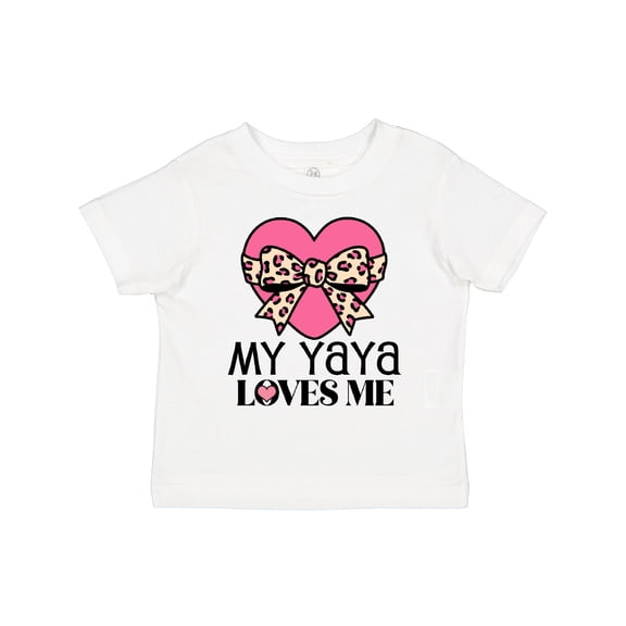 Inktastic Yaya Loves Me Girls Valentine Grandchild Girls Toddler T-Shirt