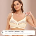 thumbnail image 4 of Midsumdr Large Size Bras for Women No Steel Ring Big Breasts Comfortable Lace Bras Breathable Traceless Full-Coverage Wirefree Bra for Everyday Wear, 4 of 7