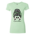 thumbnail image 3 of Messy Bun Soccer Life | Mom Life Game Day Vibes Sports Lover | Mother's Day Sports Womens Slim Fit Junior Tee, Mint, M, 3 of 5