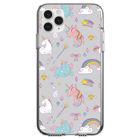 DistinctInk Clear Hybrid Case for Apple iPhone 12 (6.1 Screen) - Grey - Lightweight Grip