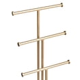 thumbnail image 4 of Soporte para árbol de joyería de cuatro niveles, color blanco/latón, 4 of 6