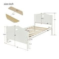 thumbnail image 7 of ARCTICSCORPION Twin Plywood MDF Pinewood Platform Bed, White, 7 of 7