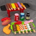 thumbnail image 1 of Kids Pretend Play Kitchen Toys Food Toys Simulation Food Cookware Cooking BBQ Kit Role Play Game Educational Gift For Children, 1 of 7
