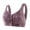 Grey, variant on Wireless Bras For Women Front Closure Side Buckle Lace Edge Movement Seamless Gathering Adjustment Yoga Sleep Large Bra No Underwire Bras For Womens